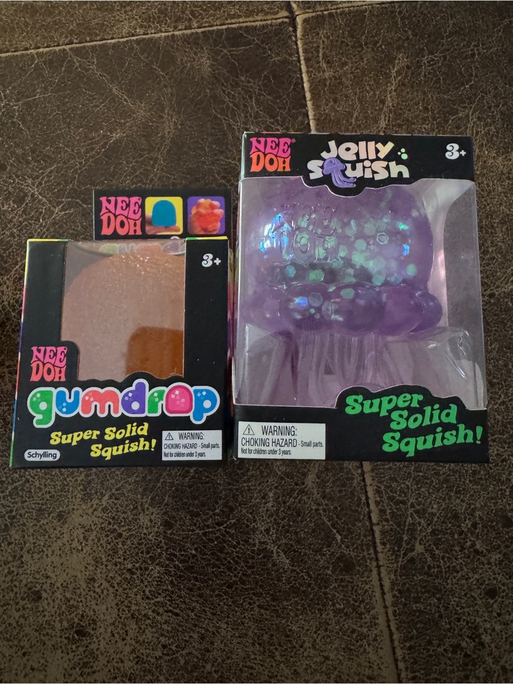 NEE DOH Jelly Squish & Gumdrop Set - Purple & Orange- set of 2 NEW UNOPENED BOX